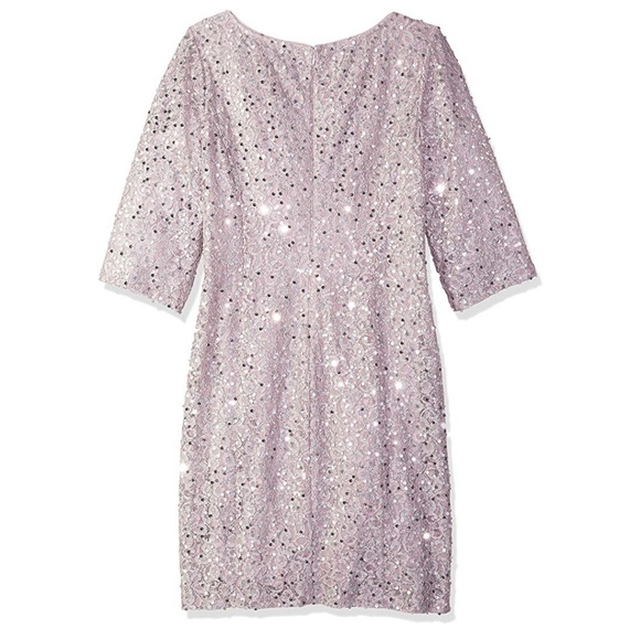 Midi Length Sequin V-Neck Shift Dress - Picture 2 of 2